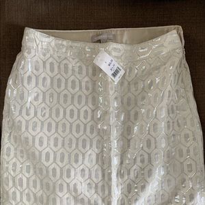 Banana republic white pencil skirt